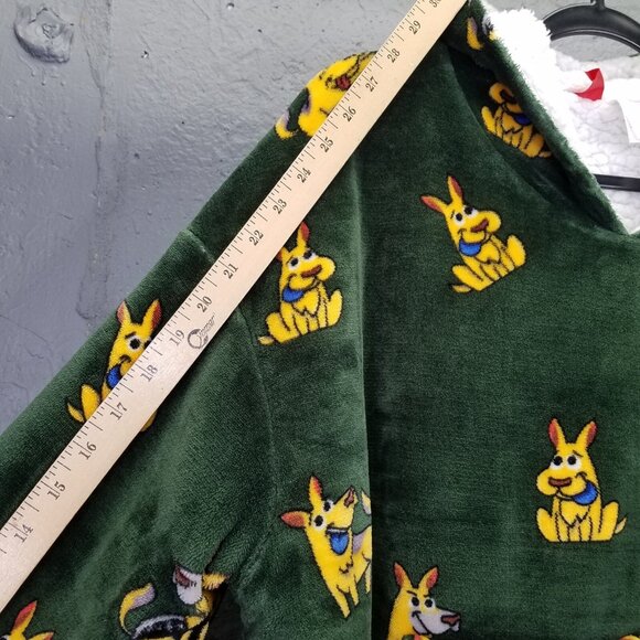 OODIE Oversized Hoodie Children's Age 4-13 yrs German Shepherd Dog Green Fleece - Picture 13 of 13